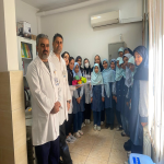 روز پرستار 1404( بازدید جهت تبریک، رئیس شعبه بانک تجارت و مدرسه ابتدایی دخترانه ترنم معلی)